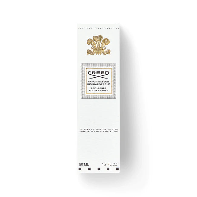 Creed Deluxe Leather Atomizer (Grey with Silver trim)